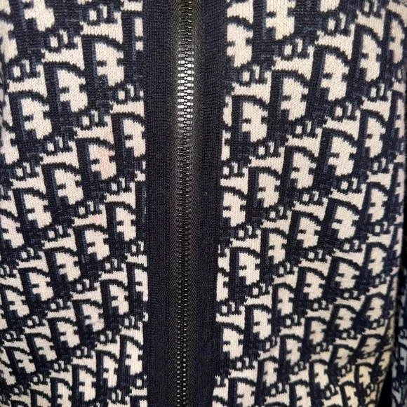 Dior Reversible Zipper Cardigan with Hood in Multicolor  Cashmere - Picture 11 of 15